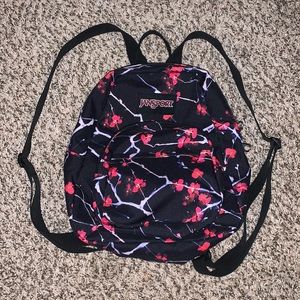 Black Patterned Jansport Mini Backpack